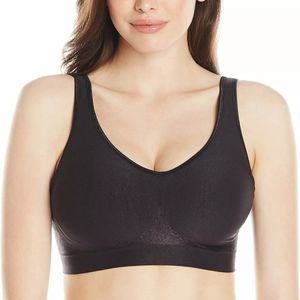 NWT Designer Brand Womens Bras Black Size Large L Bralette Wire-Free $40-